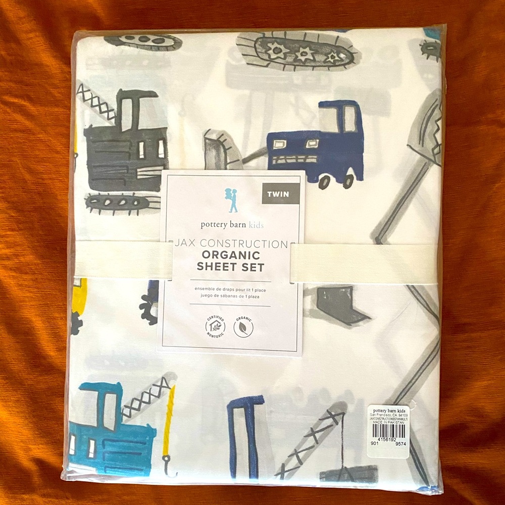 Jax’s Construction twin sheet set